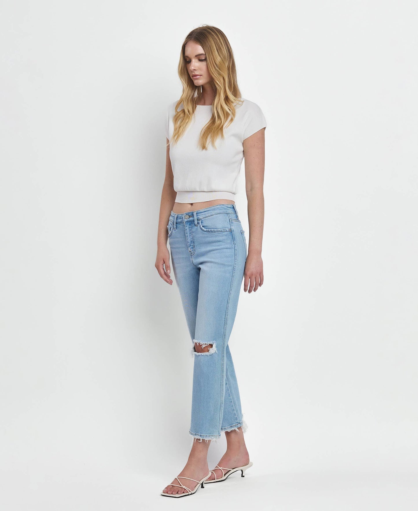 HIGH RISE REGULAR STRAIGHT JEANS T6507
