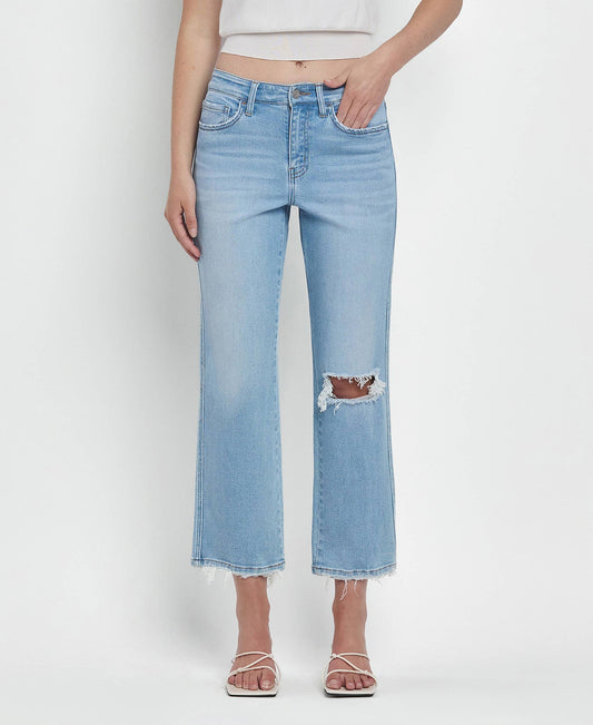 HIGH RISE REGULAR STRAIGHT JEANS T6507