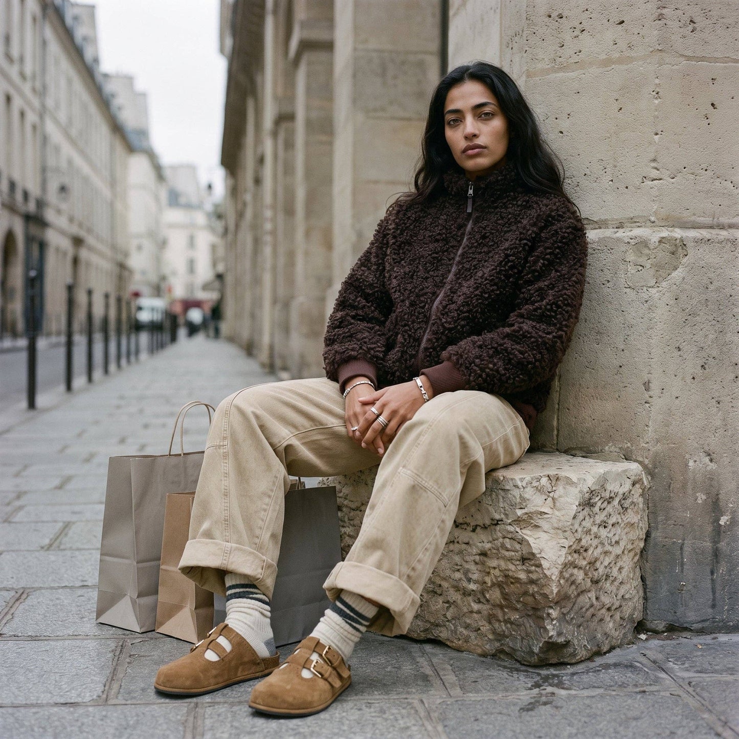 Willow Curly Fleece Reversible Jacket