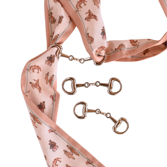 Snaffle Bit Twilly Scarf Slide Accessory in “Silver”