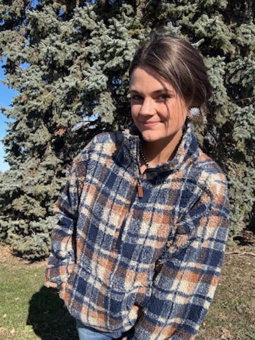 Pretty in Plaid Fleece Pullover