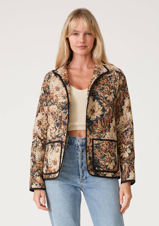 Long Sleeve Floral Tapestry Jacket