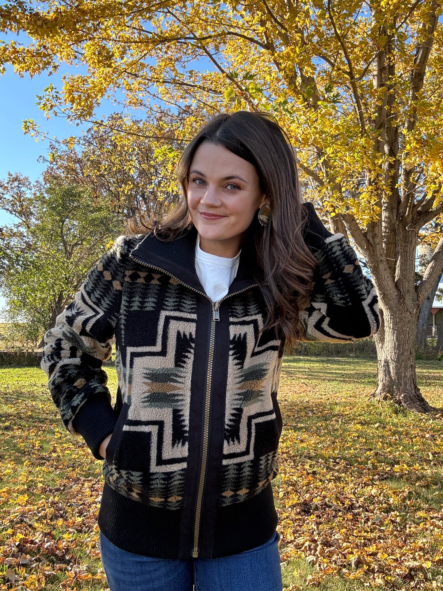 HARDING FOXGLOVE FLEECE BOMBER JACKET