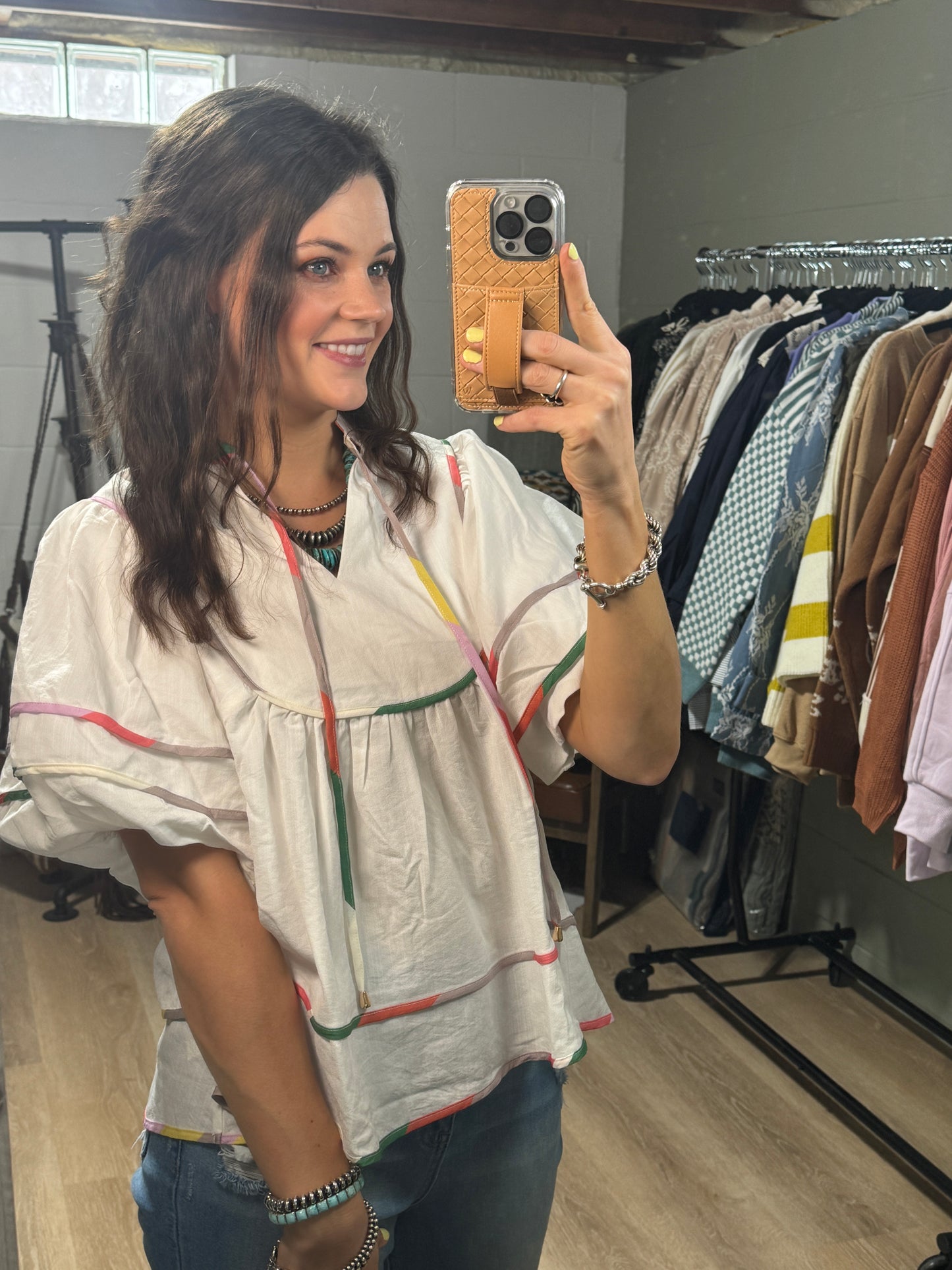 Extended Sizing - The Emmy Rainbow Blouse