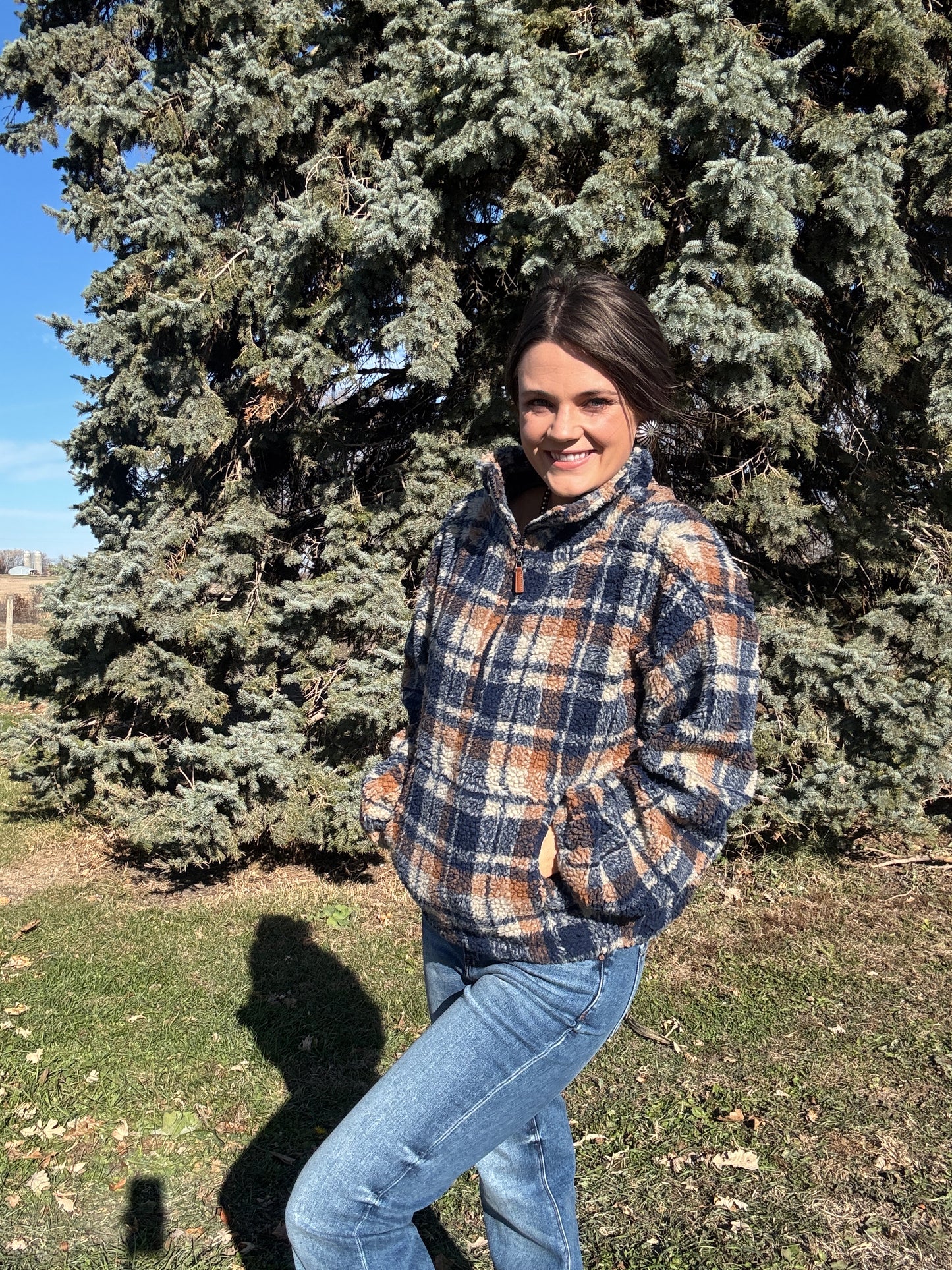 Pretty in Plaid Fleece Pullover