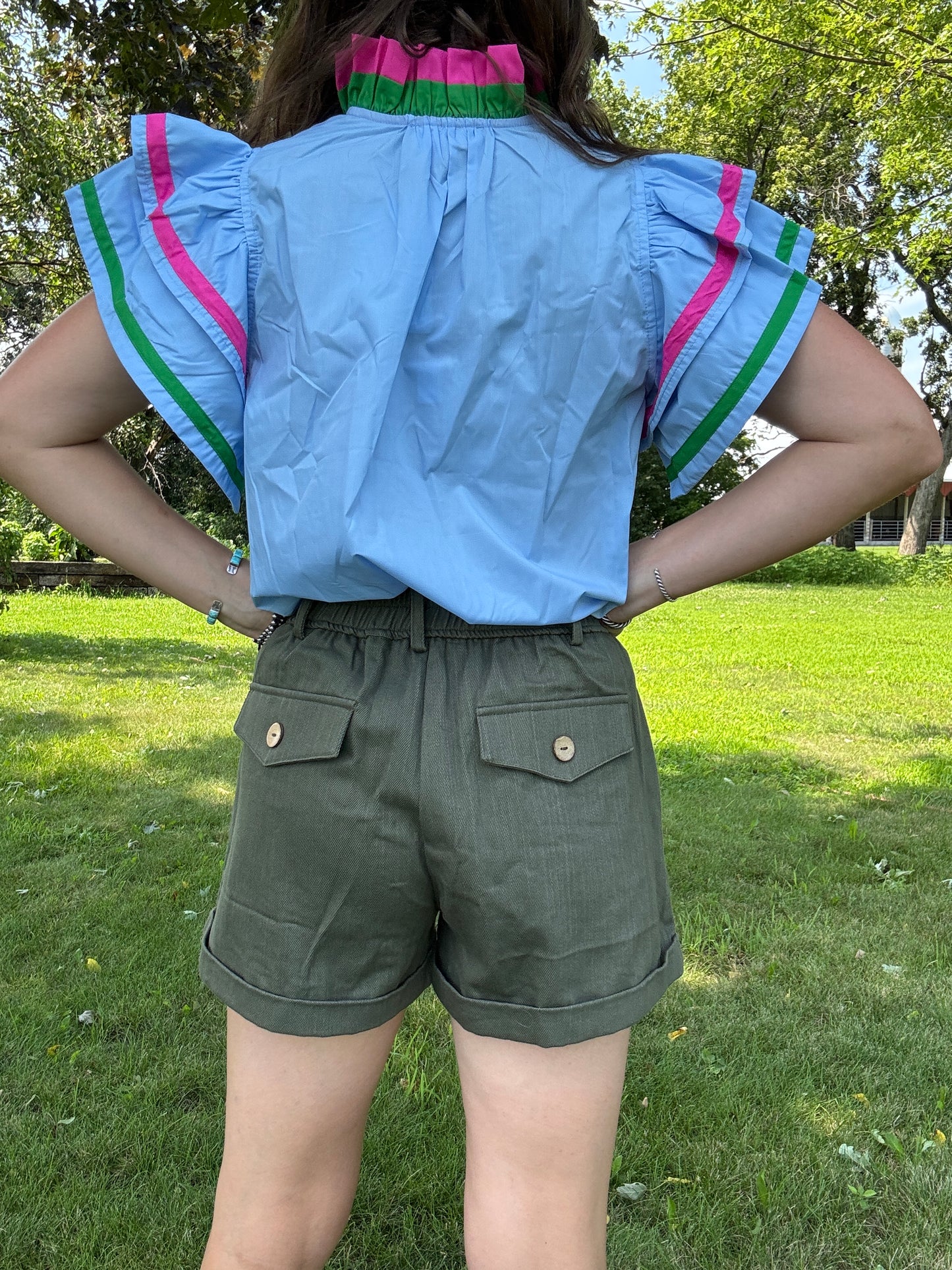 The Jupiter Olive Shorts