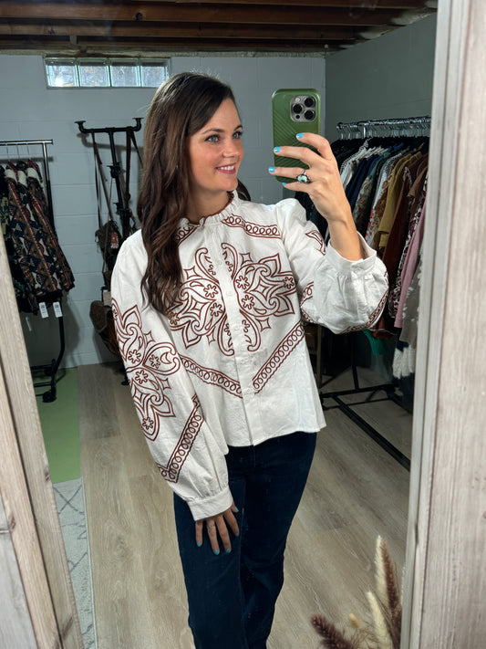 The Classic Western Embroidered Button Down