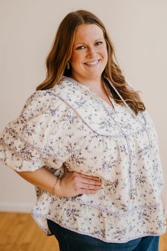 Extended Sizes - The Lavender Lady Blouse