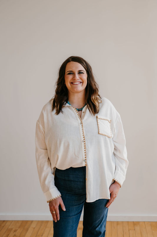 Extended Sizes - The Pepper Linen Blouse