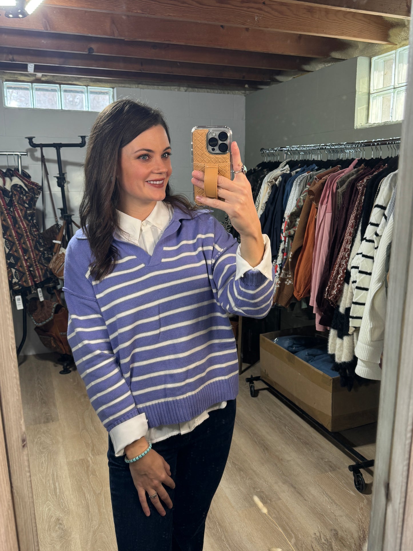 The Hannah Violet Stripe Sweater