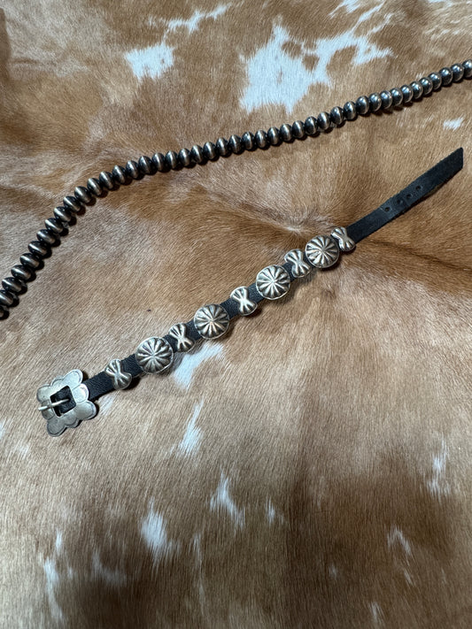 Leather Concho Bracelet