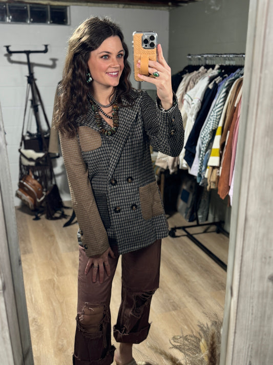 The Mixed Plaid Blazer
