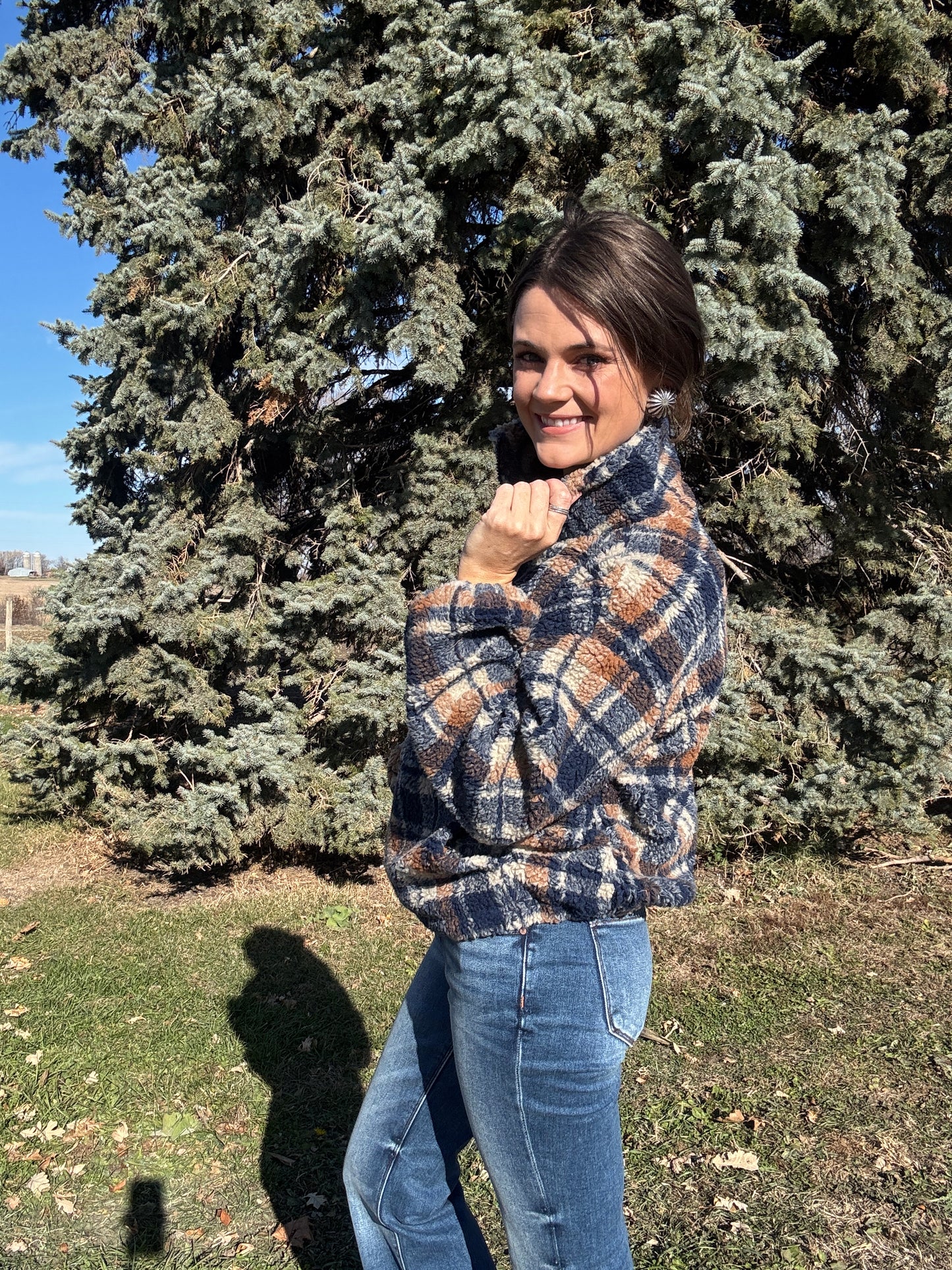 Pretty in Plaid Fleece Pullover