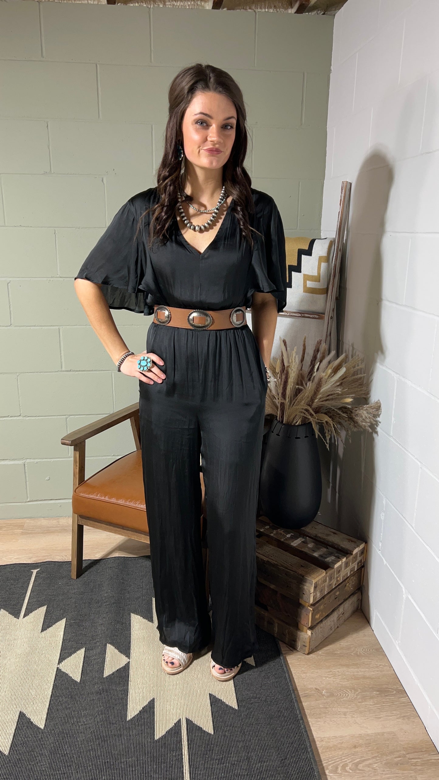 The Hazen Black Jumpsuit