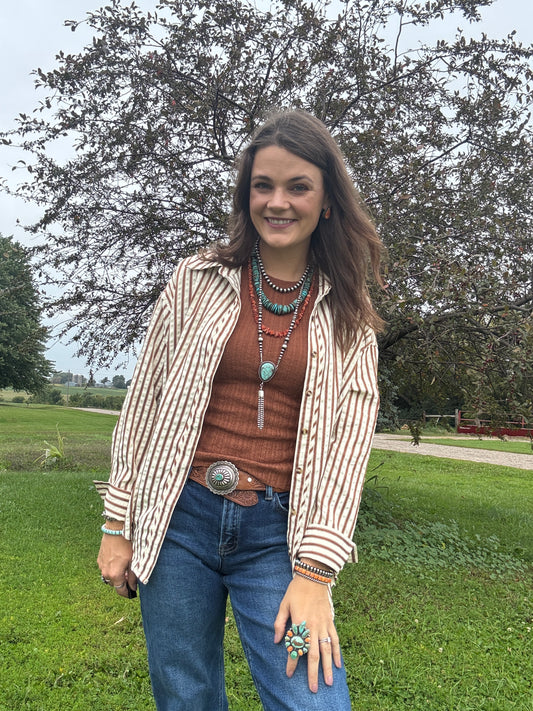 The Pumpkin Spice Button Down