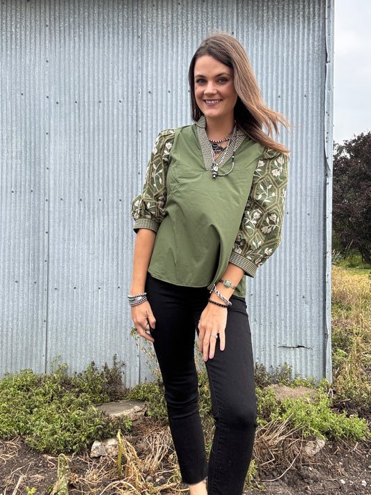 The Fountain Embroidered Blouse