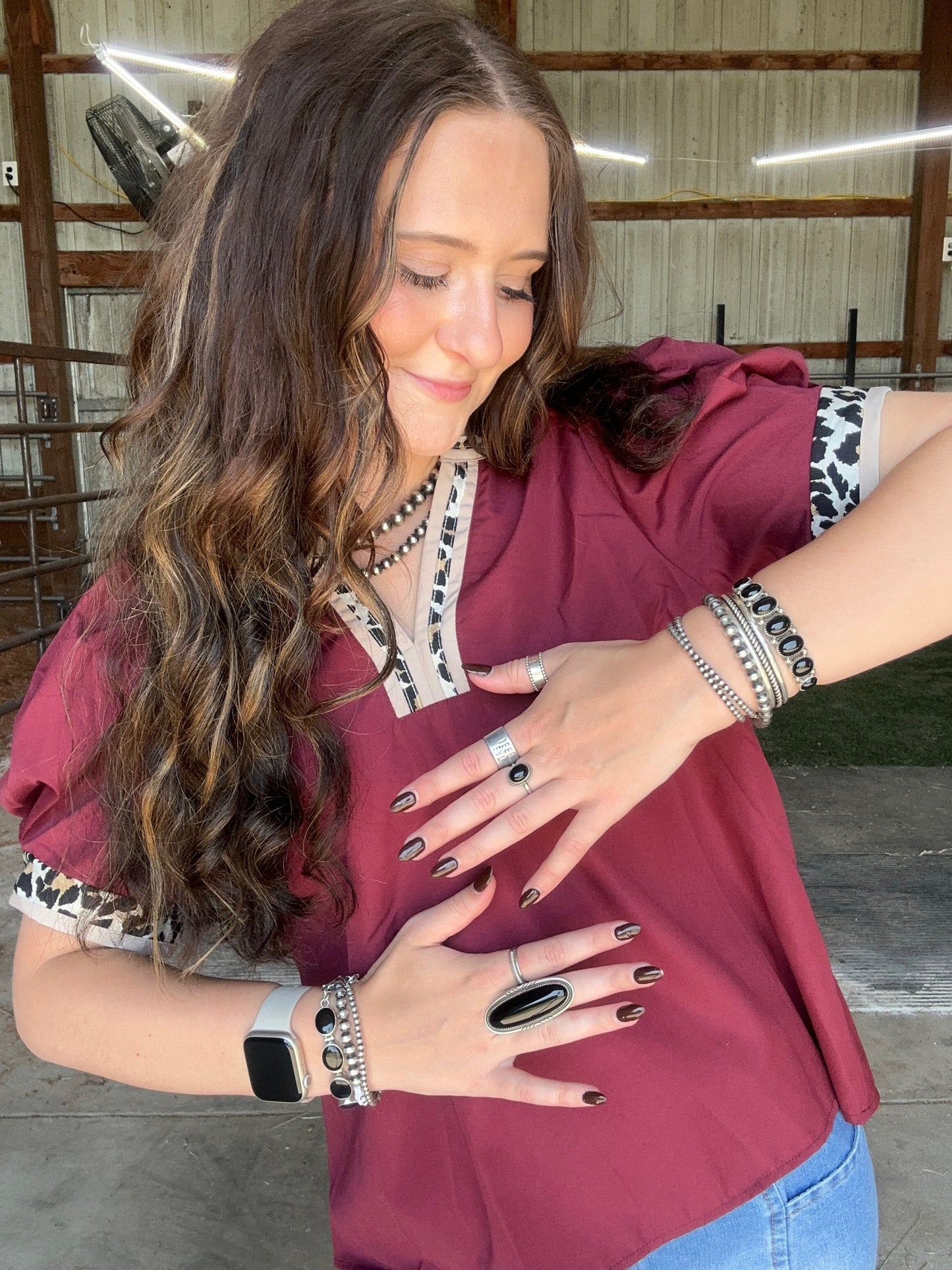The Merry in Merlot Blouse (Full Size Run)
