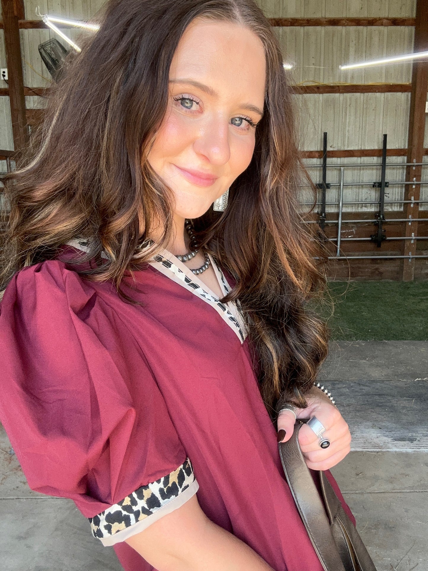 The Merry in Merlot Blouse (Full Size Run)