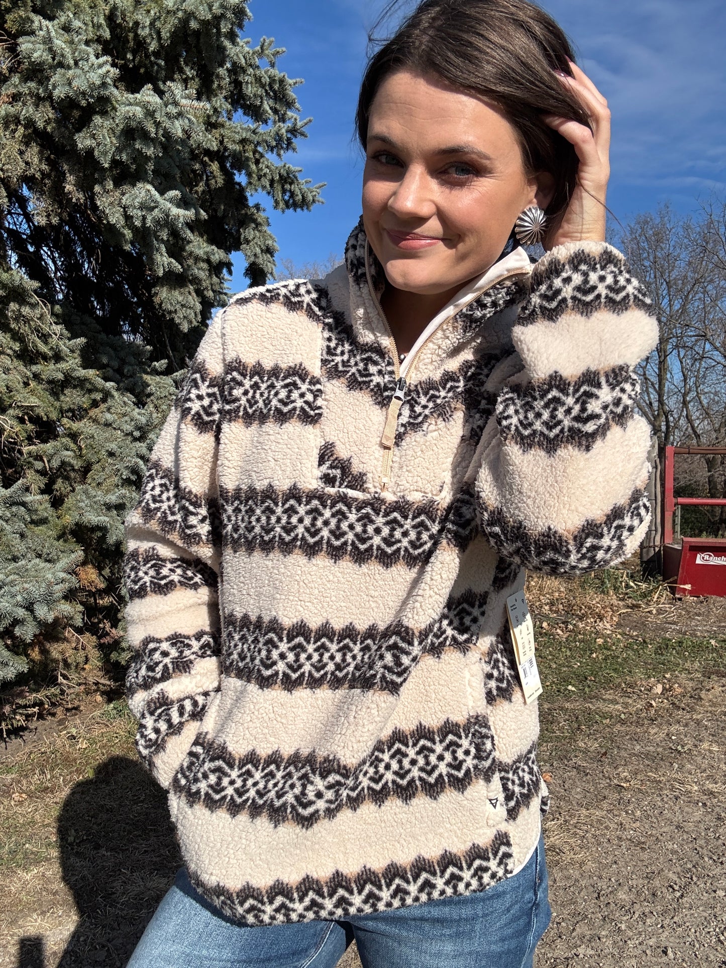 The Ainsley Plush Sherpa Pullover
