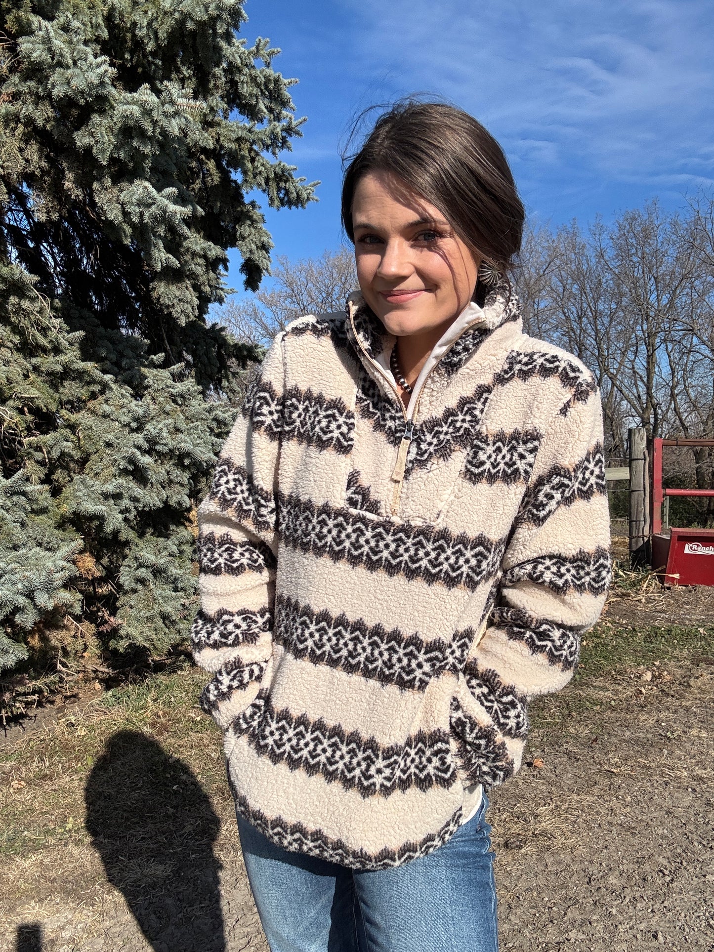 The Ainsley Plush Sherpa Pullover