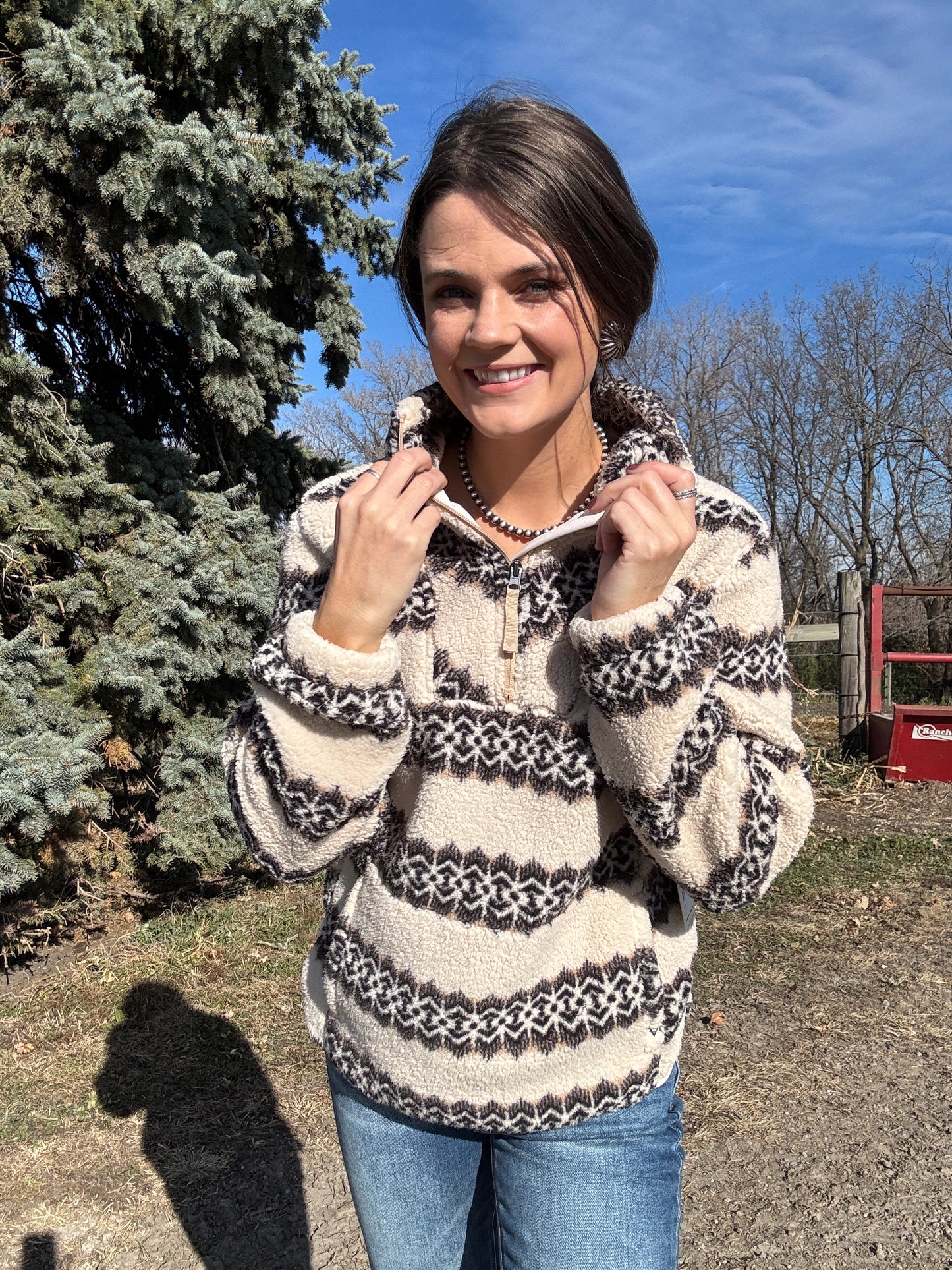 The Ainsley Plush Sherpa Pullover