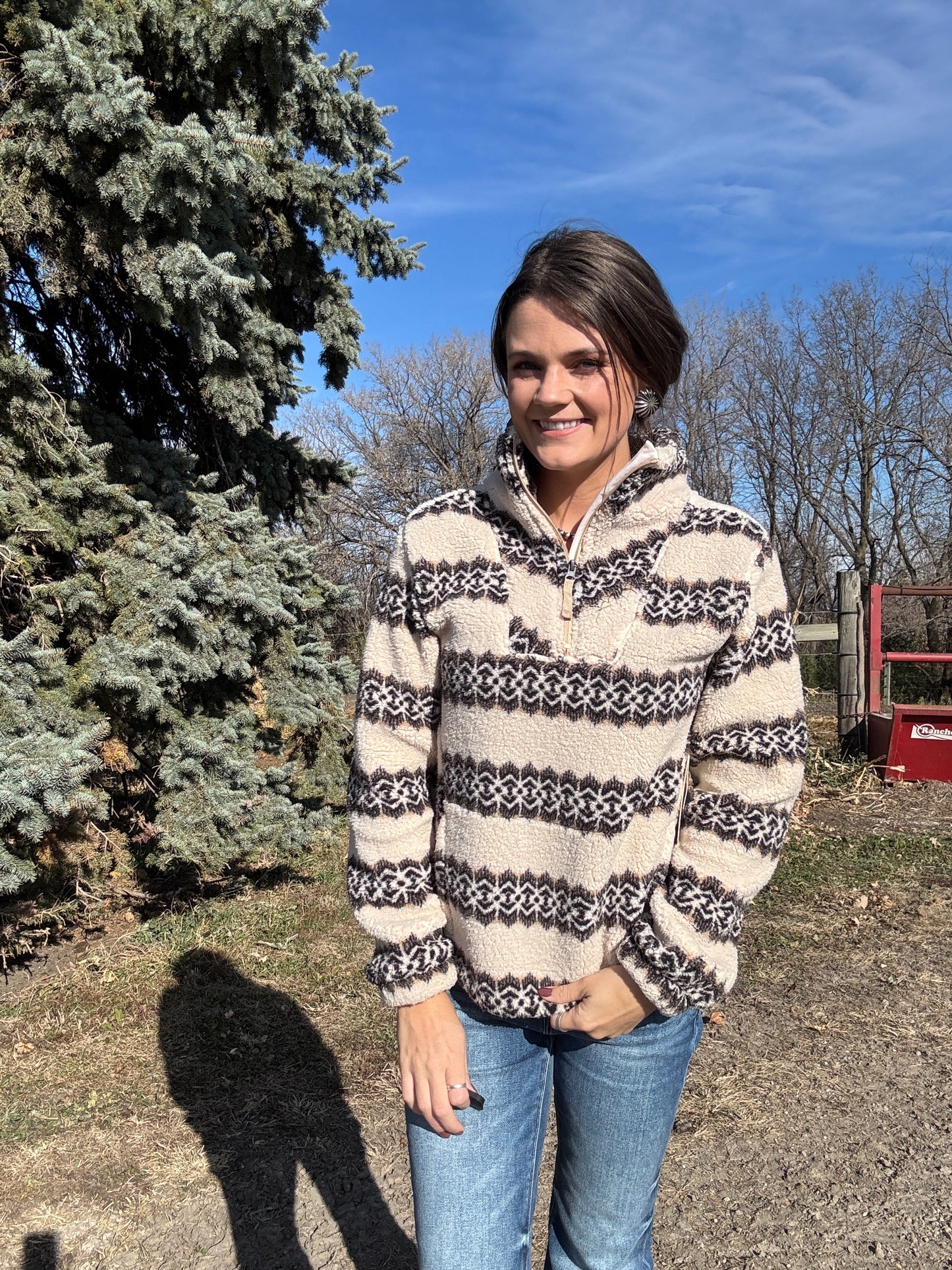The Ainsley Plush Sherpa Pullover