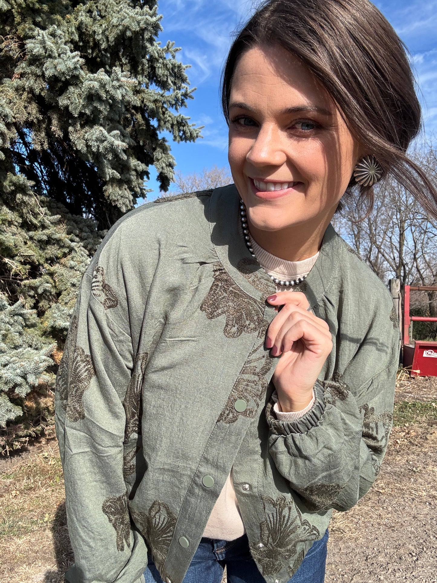 The Floral Fever Bomber (Medium and Large)