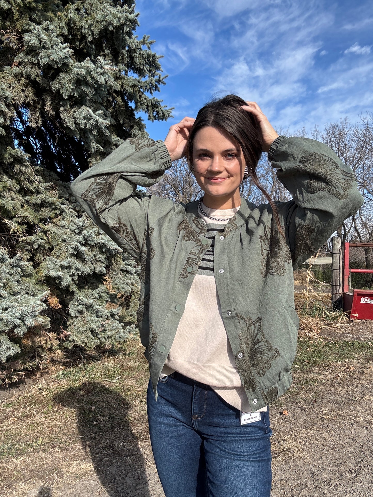 The Floral Fever Bomber (Medium and Large)