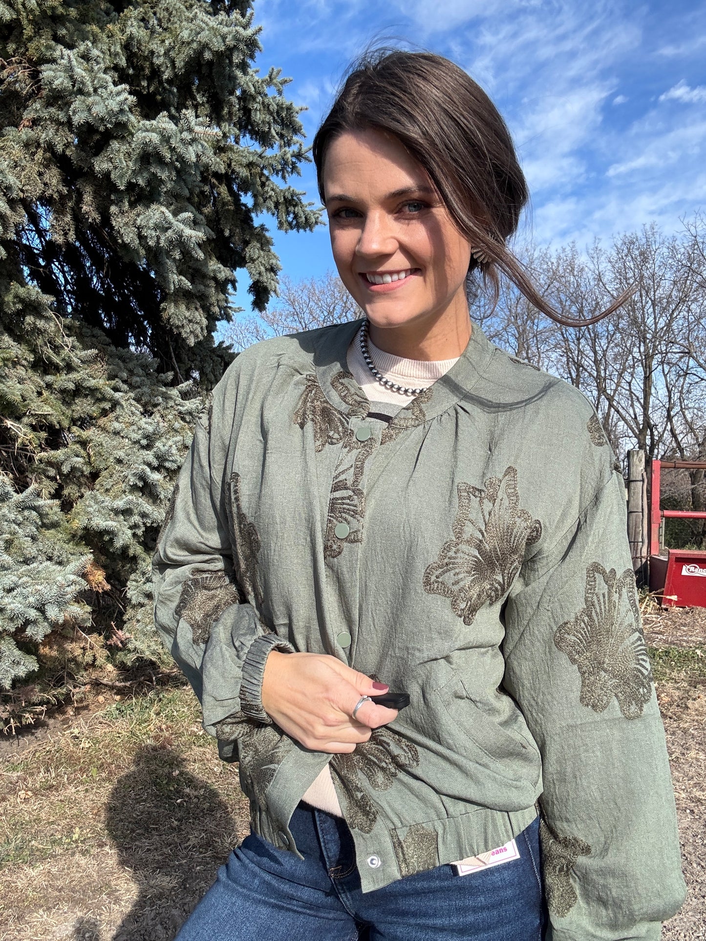 The Floral Fever Bomber (Medium and Large)
