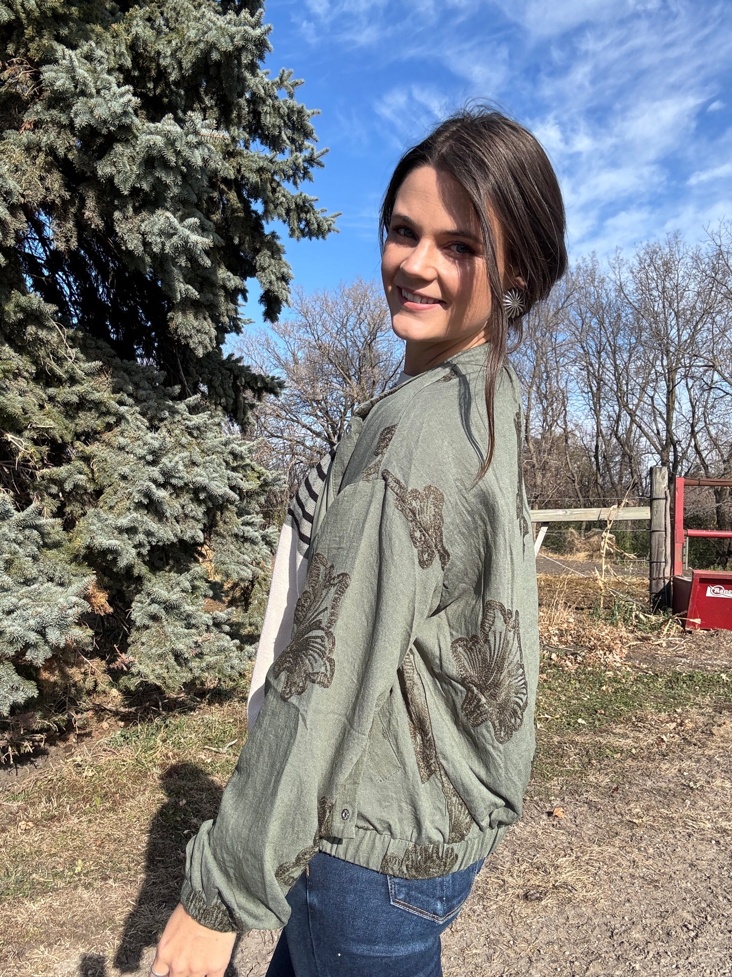 The Floral Fever Bomber (Medium and Large)