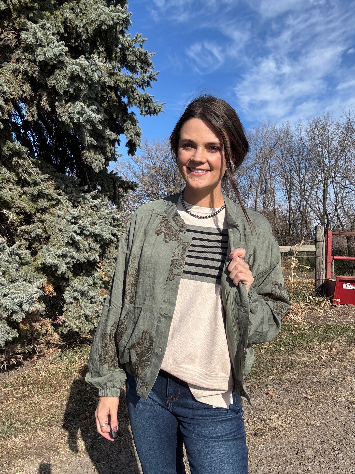 The Floral Fever Bomber (Medium and Large)