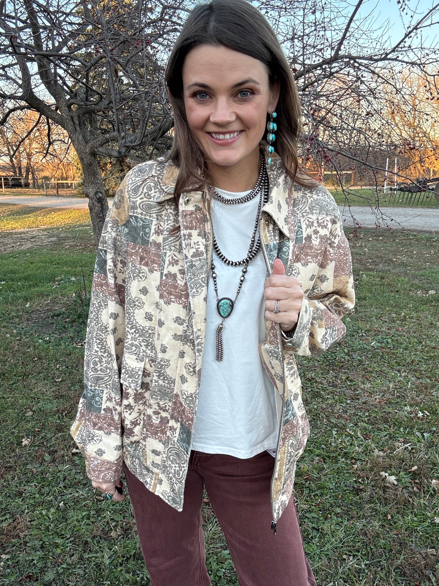 The Perfect Paisley Field Coat