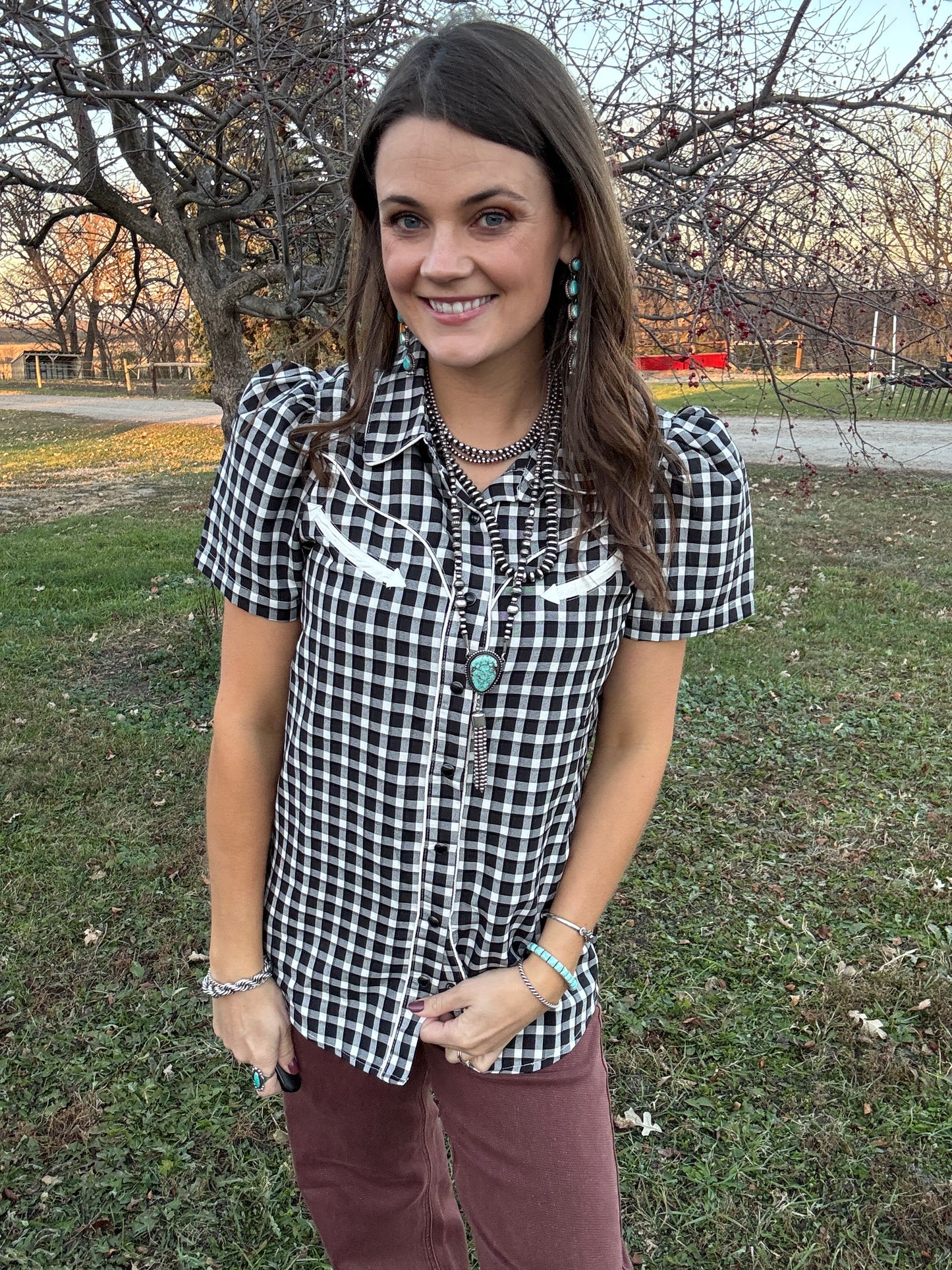 The Red River Gingham Top