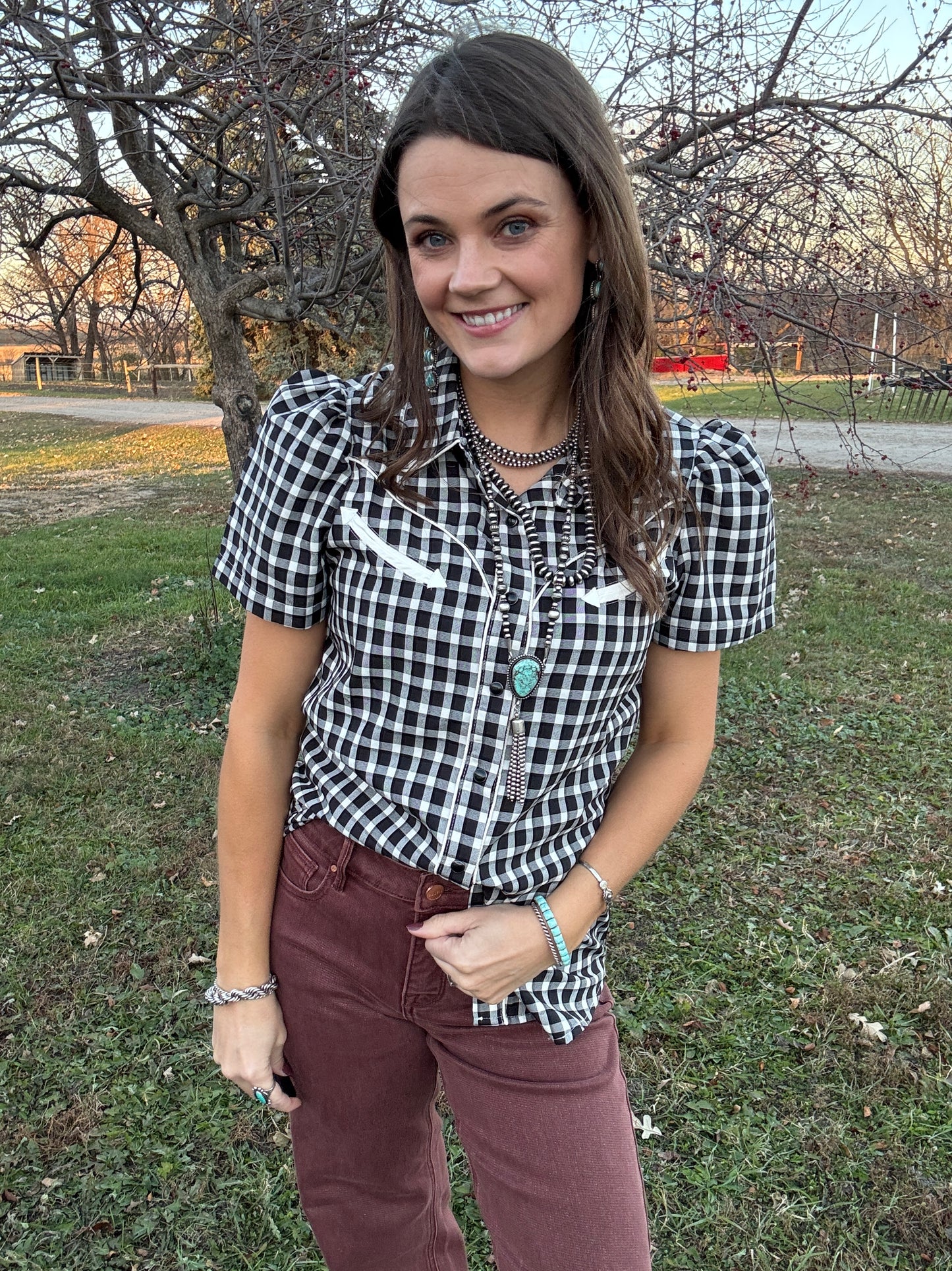 The Red River Gingham Top