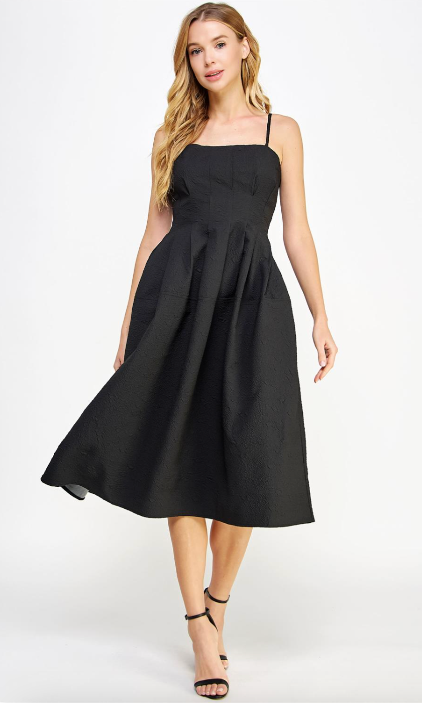 The Toni Crinkle Textured Sleeveless Midi Dress