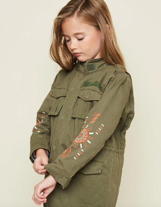 The Edgy Embroidered Military Jacket