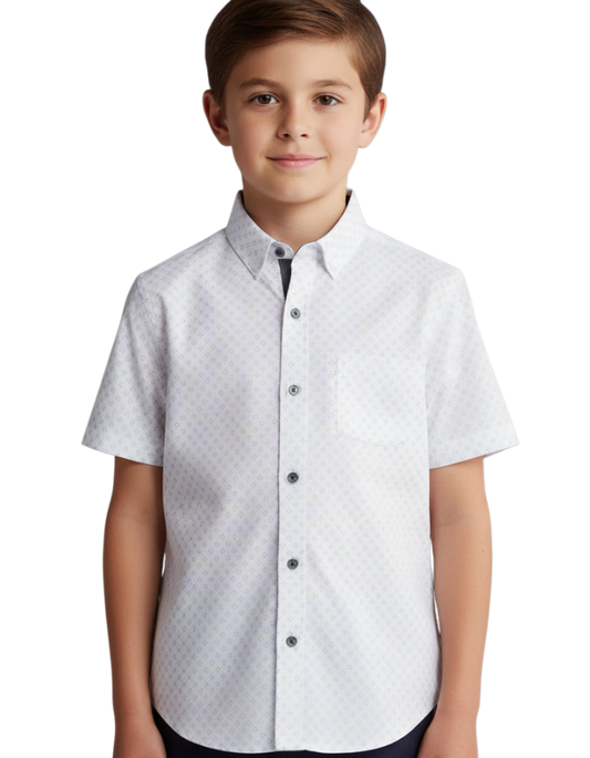 BOYS ACTIVE PERFORMANCE PATTERNED S/S SHIRT -SBS262660