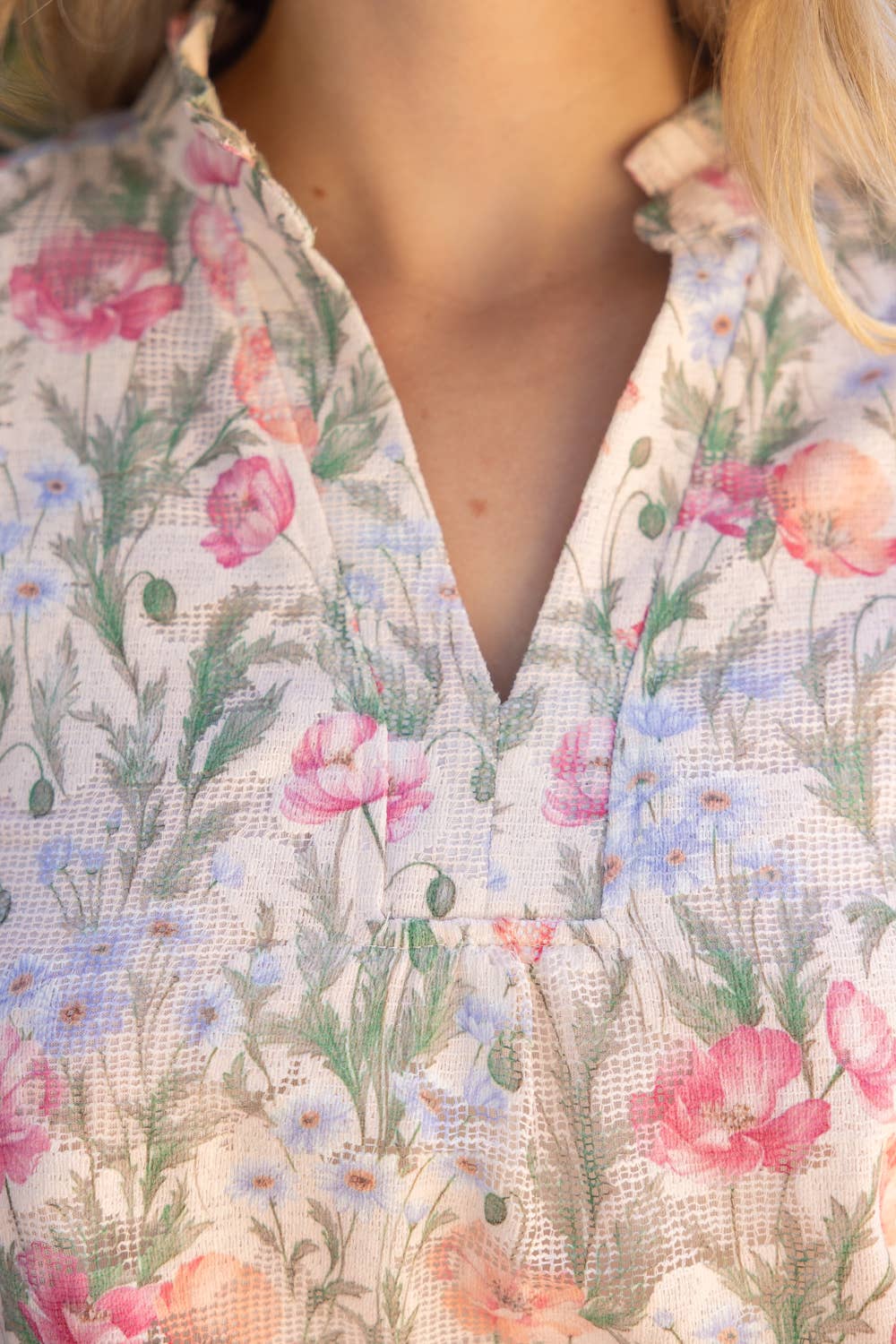 Blushed Barbie Floral Print Top