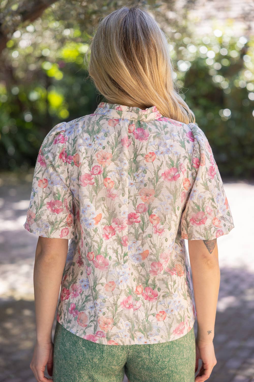Blushed Barbie Floral Print Top