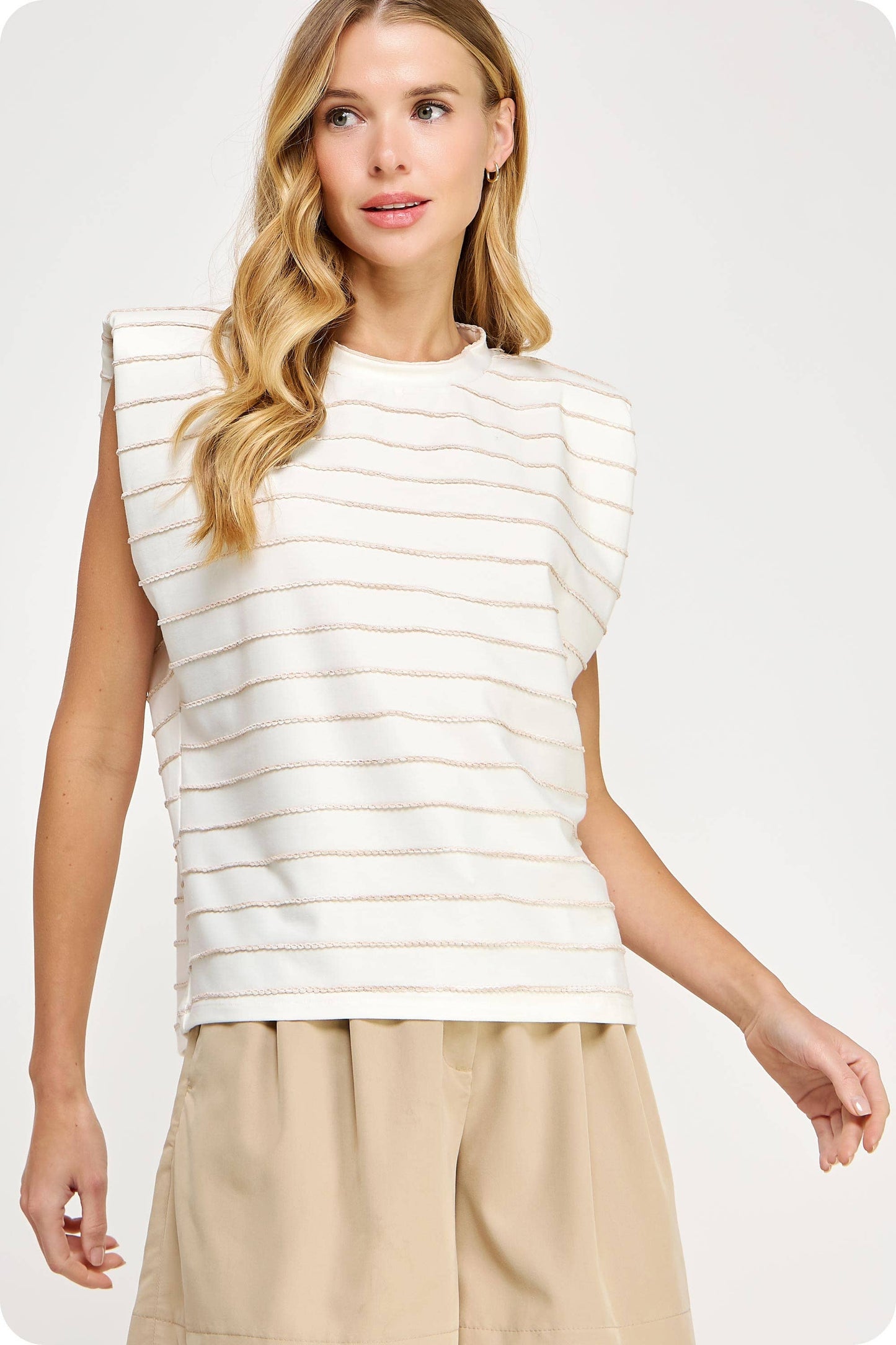 Nothing but Ordinary Stripe Knit Muscle Tee