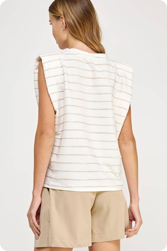 Nothing but Ordinary Stripe Knit Muscle Tee