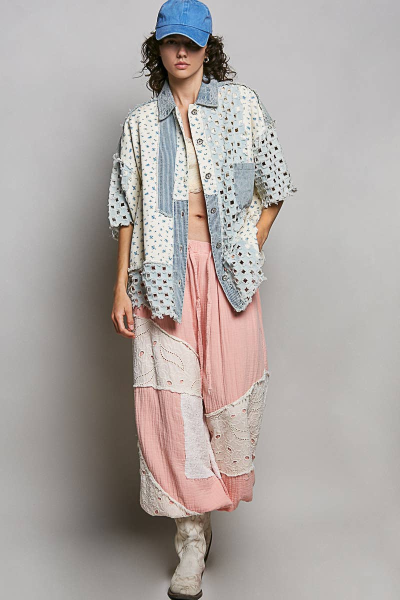 Boho Chic Denim Shacket