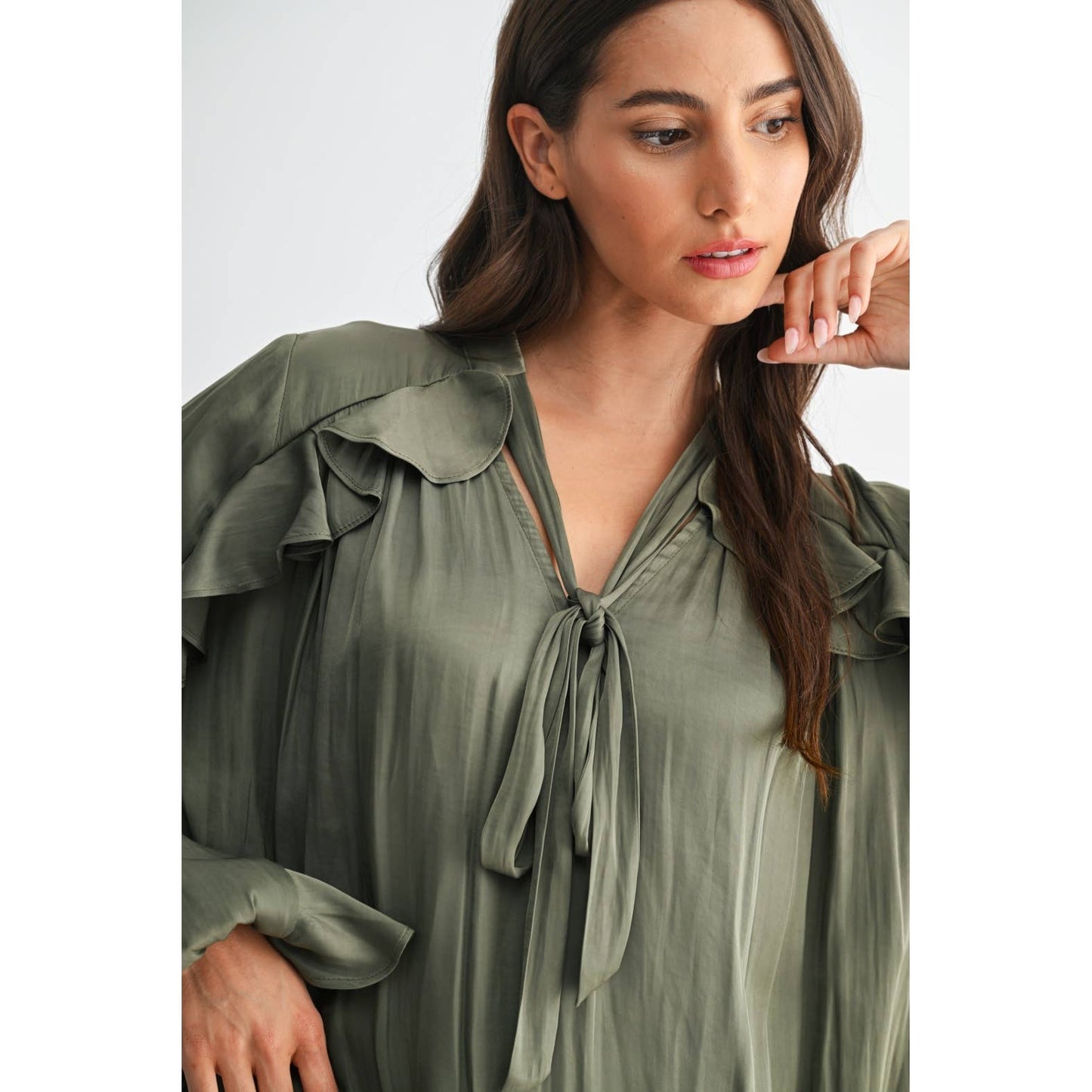 Always Elegant Ruffled Detail Blouse