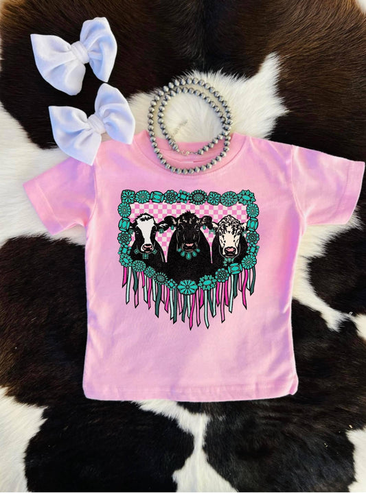 The Turquoise and Cows Tee