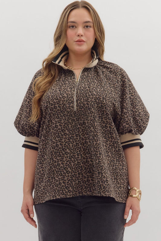 The Lovely in Leopard Blouse (Full Size Run)