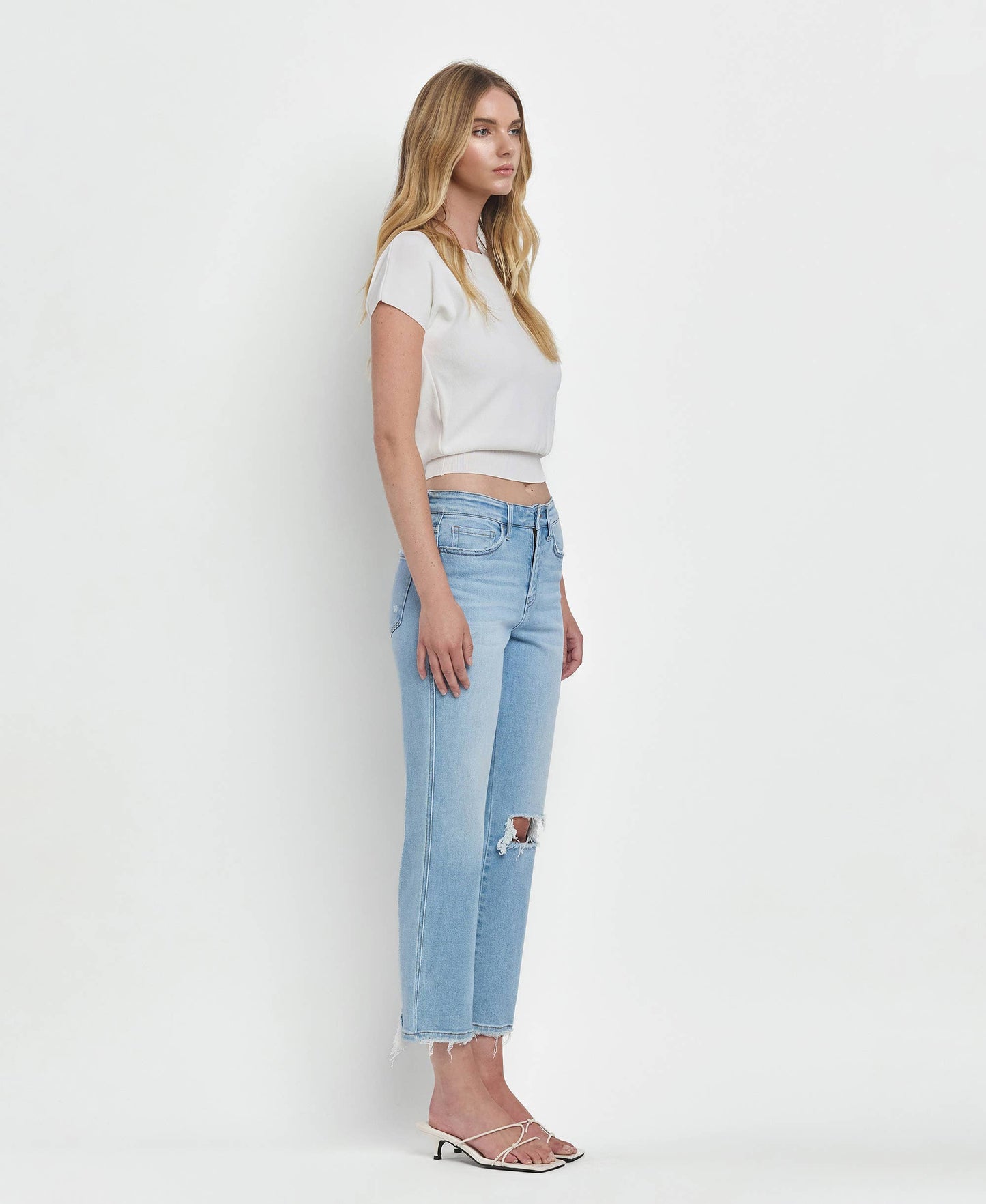 HIGH RISE REGULAR STRAIGHT JEANS T6507