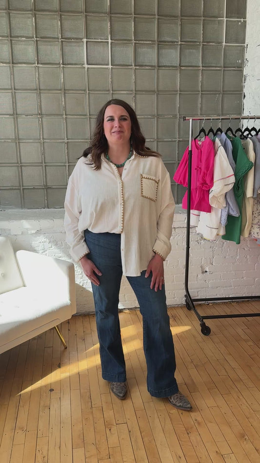 Extended Sizes - The Pepper Linen Blouse