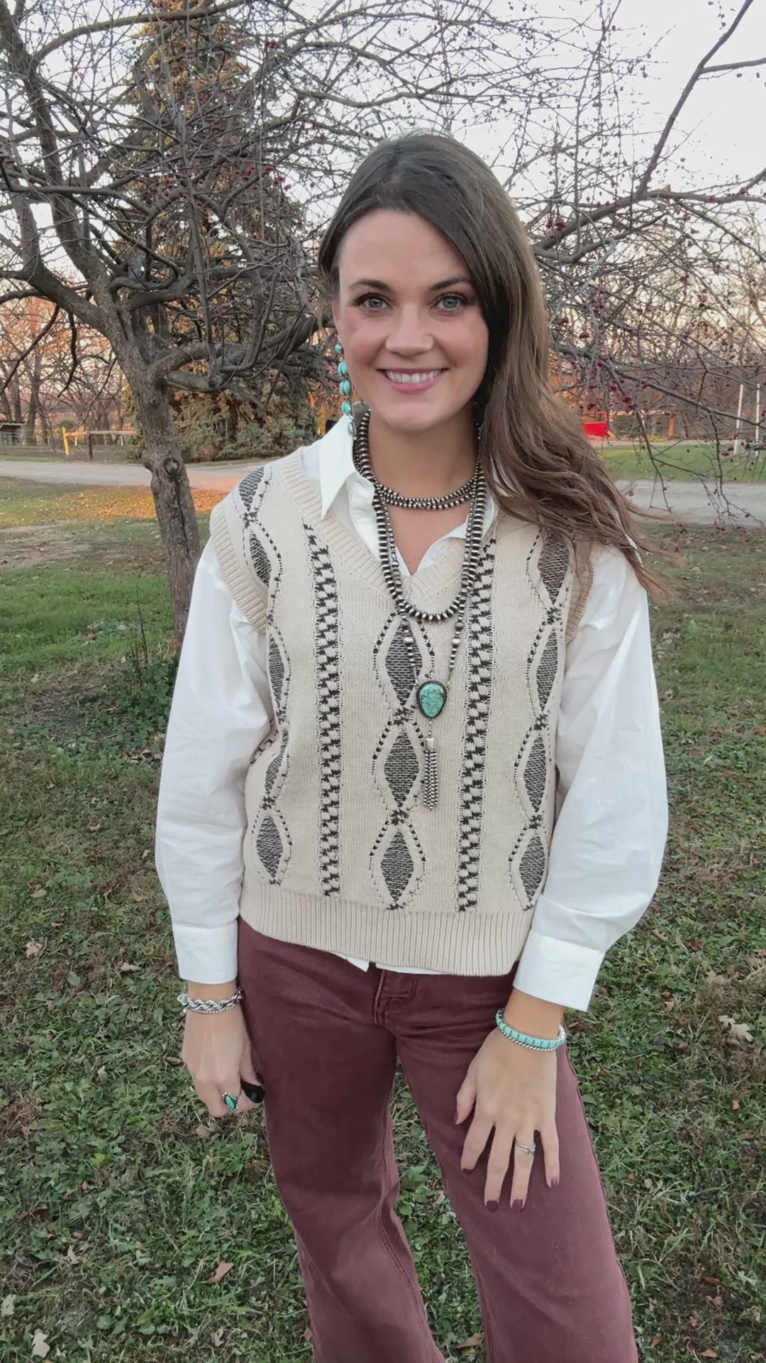 The Cornerstone Aztec Sweater Vest – Crossroads Clothing